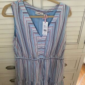 Vineyard Vines Red and Blue Sleeveless Midi Sundress